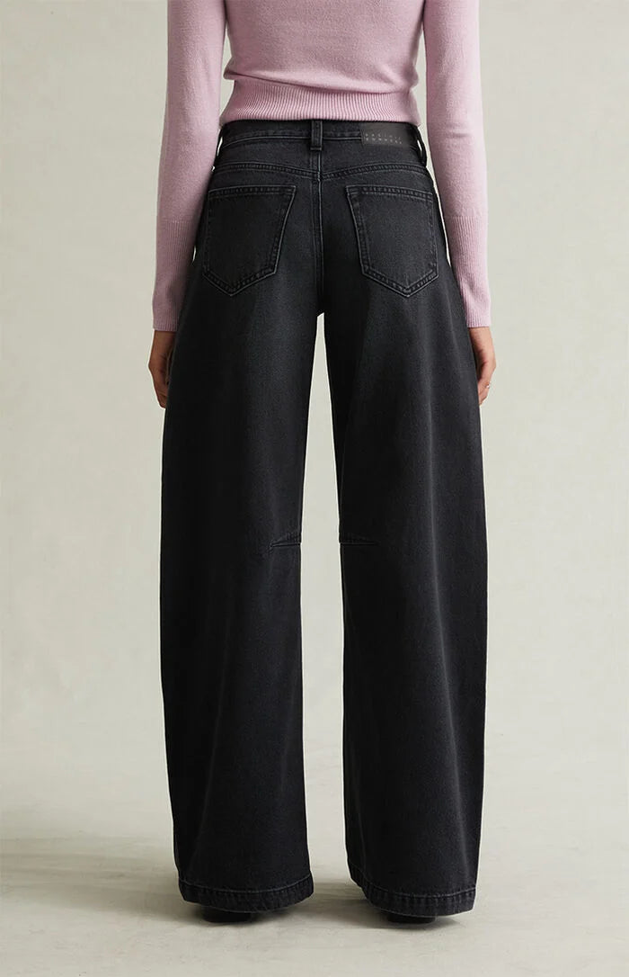 Pacsun Remi Baggy Barrel Jeans Knee Dart Black