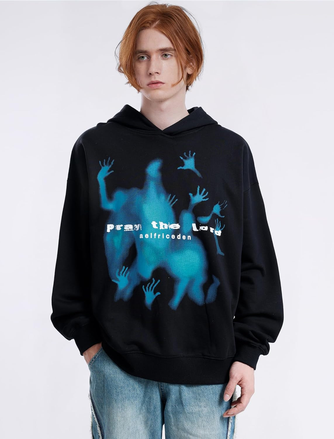 Graphic Hoodies Vintage Printed Hoodie Sweatshirt Casual Oversized Long Sleeve Streetwear Hooded Pullover