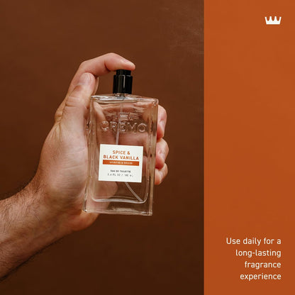 Cologne for Men - Spice & Black Vanilla Mens Cologne Spray, an Explosion of Vibrant Spices, Dark Woods and Black Vanilla, Multi-Layered Signature Men'S Fragrances, 3.4 Fl Oz