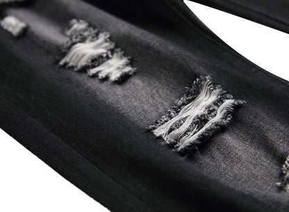 Men'S Ripped Distressed Destroyed Slim Fit Straight Leg Denim Jeans