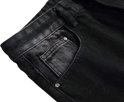 Men'S Ripped Distressed Destroyed Slim Fit Straight Leg Denim Jeans