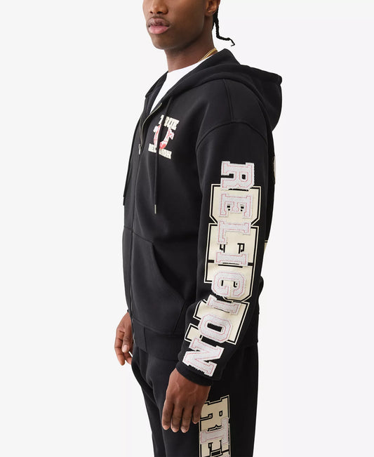 True Religion Men's Zip-Up Front Long-Sleeve Hoodie Black Friday Deal