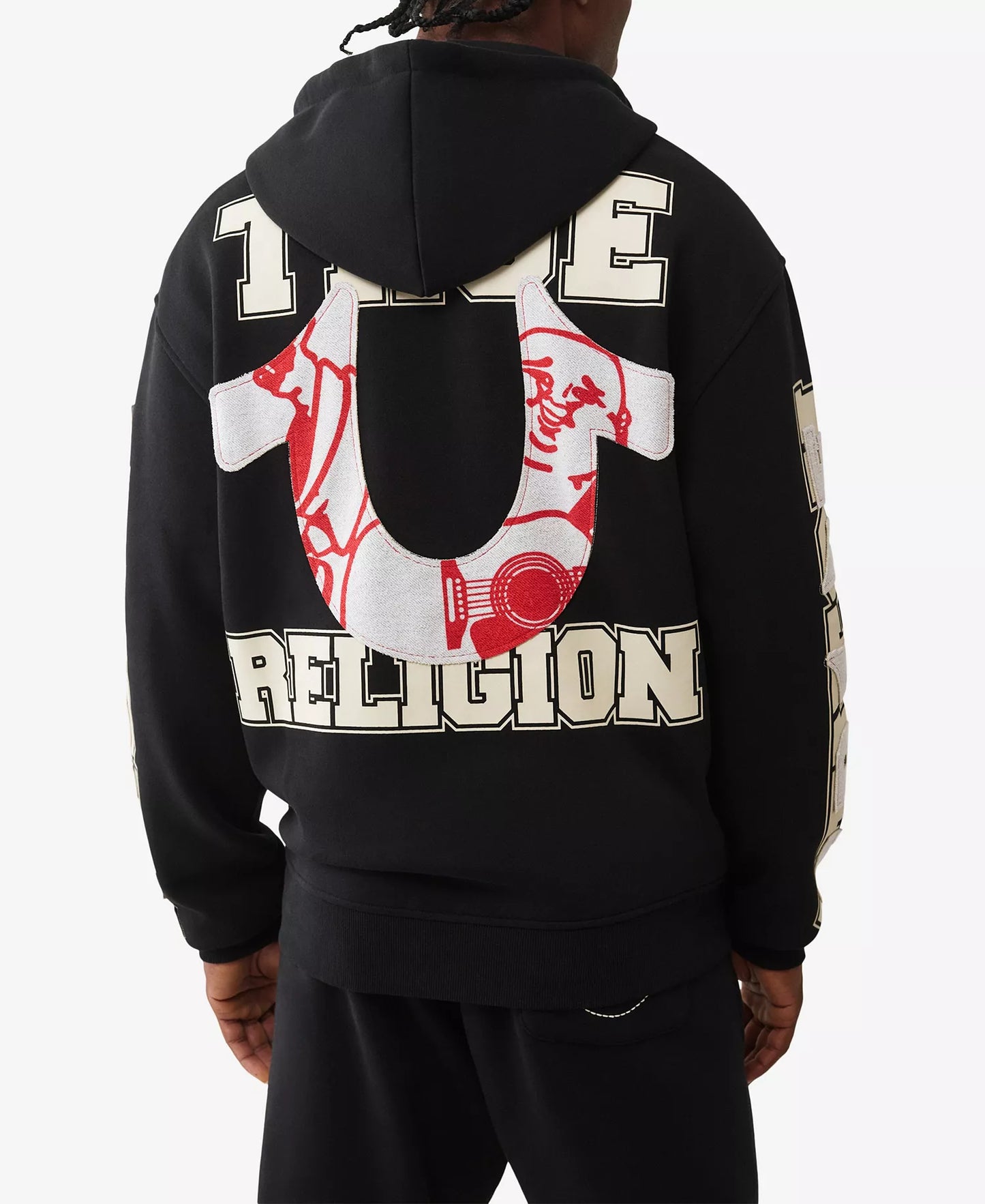 True Religion Men's Zip-Up Front Long-Sleeve Hoodie Black Friday Deal