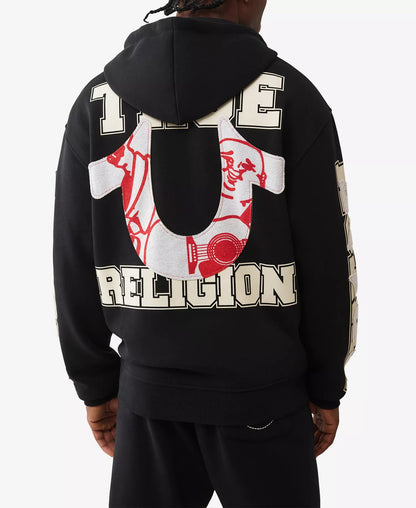 True Religion Men's Zip-Up Front Long-Sleeve Hoodie Black Friday Deal