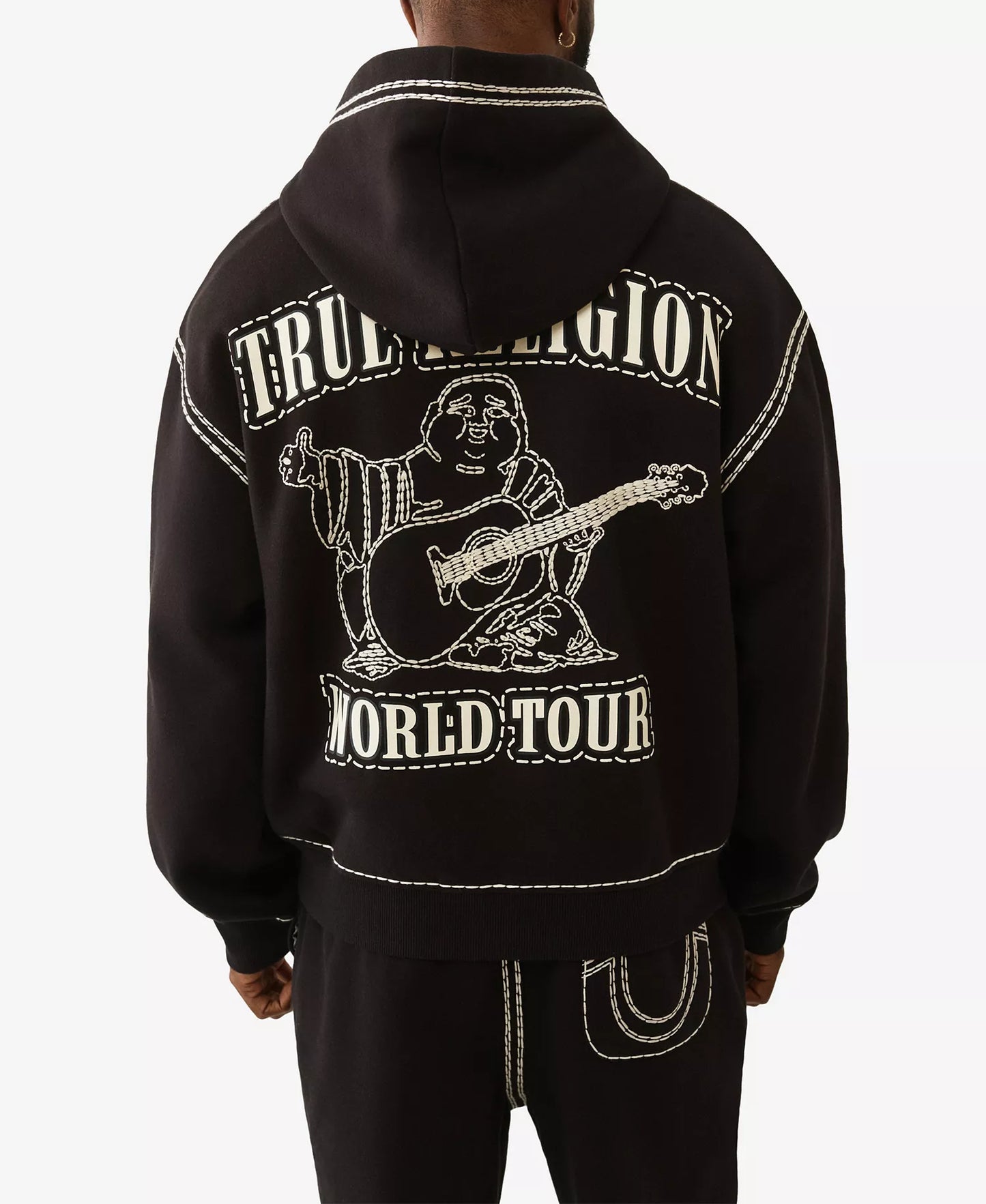 True Religion Men's Super Long-Sleeve Zip-Up Hoodie