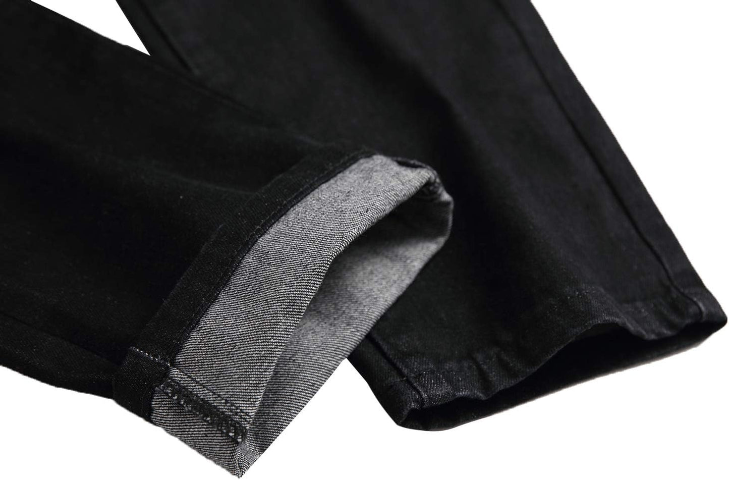 Men'S Ripped Distressed Destroyed Slim Fit Straight Leg Denim Jeans