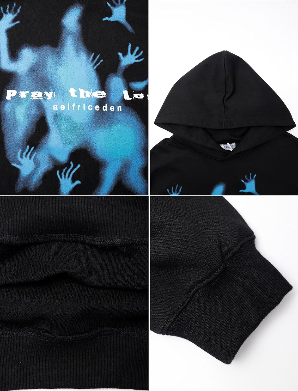 Graphic Hoodies Vintage Printed Hoodie Sweatshirt Casual Oversized Long Sleeve Streetwear Hooded Pullover