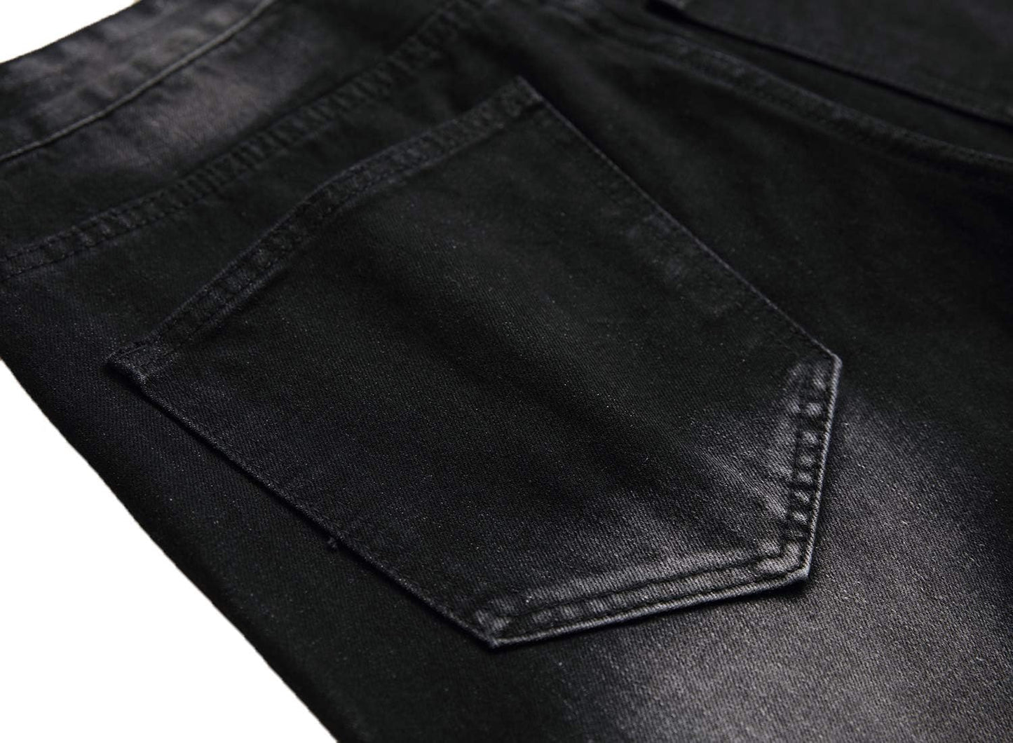 Men'S Ripped Distressed Destroyed Slim Fit Straight Leg Denim Jeans