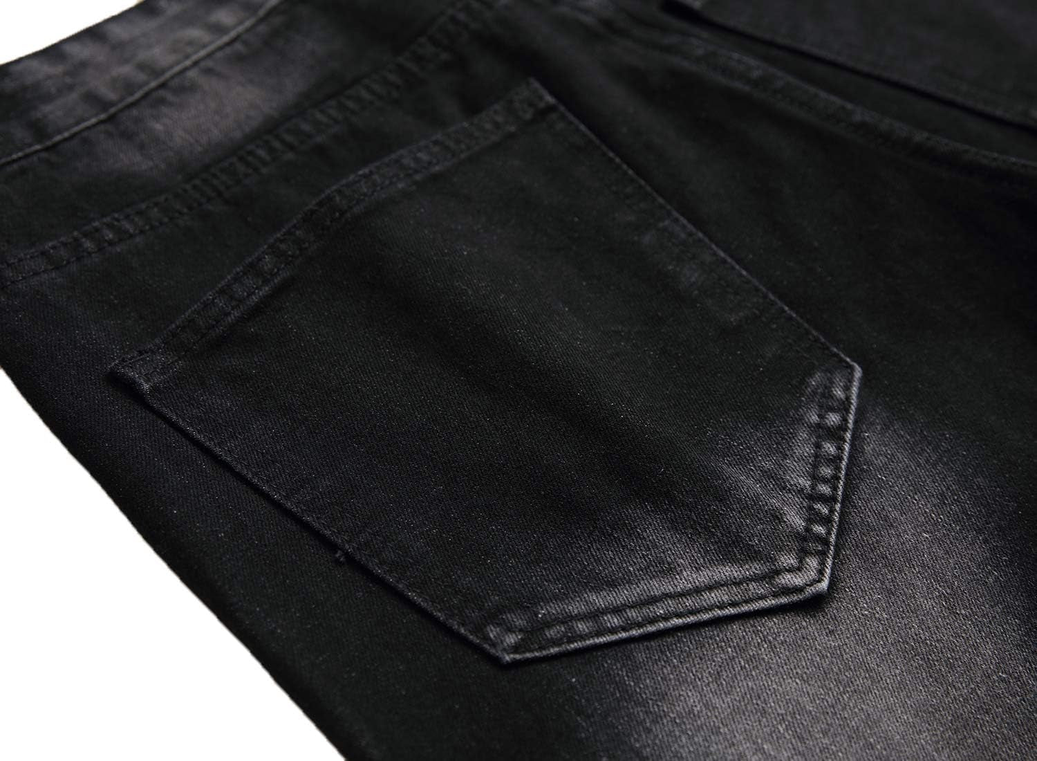 Men'S Ripped Distressed Destroyed Slim Fit Straight Leg Denim Jeans