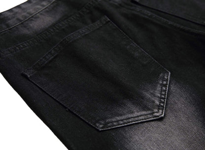 Men'S Ripped Distressed Destroyed Slim Fit Straight Leg Denim Jeans